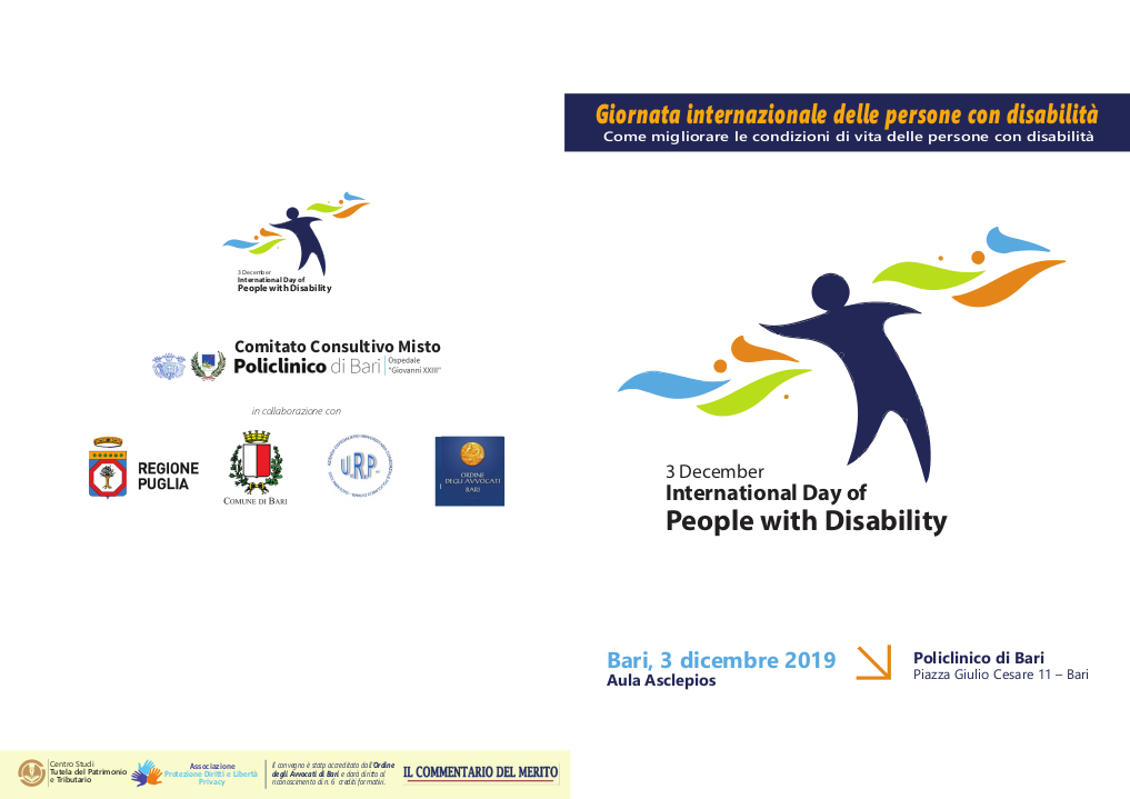 Brochure Come migliorare le condizioni di vita del disabile 2019