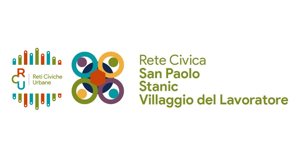 logo Reti Civiche Urbane e logo Rete Civica San Paolo Stanic Villaggio del Lavoratore