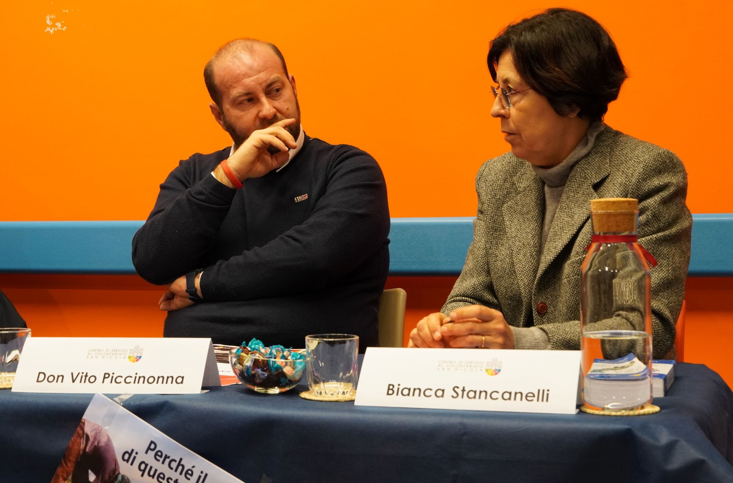 Incontro migranti e caporalato CSVSN Bianca Stancanelli e Don Vito Piccinonna
