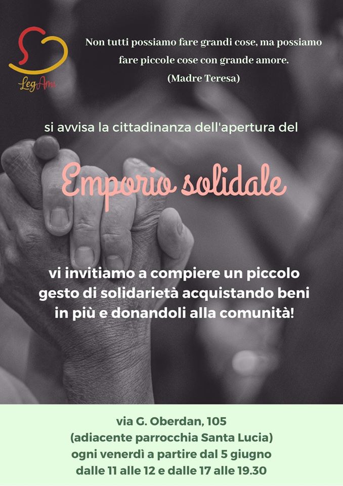 Banner Emporio Solidale LegAmi di Ruvo di Puglia 