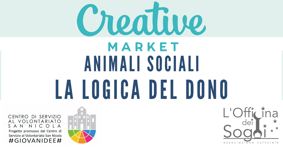 Banner-Animali-sociali-la-logica-del-dono-Officina-dei-Sogni-CSV-San-Nicola-GIOVANIDEE