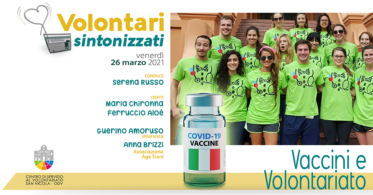 Banner Volontari sintonizzati CSV San Nicola Vaccini e Volontariato