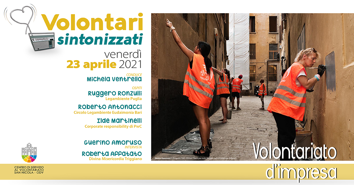 Banner Volontari sintonizzati CSV San Nicola Volontariato d'impresa