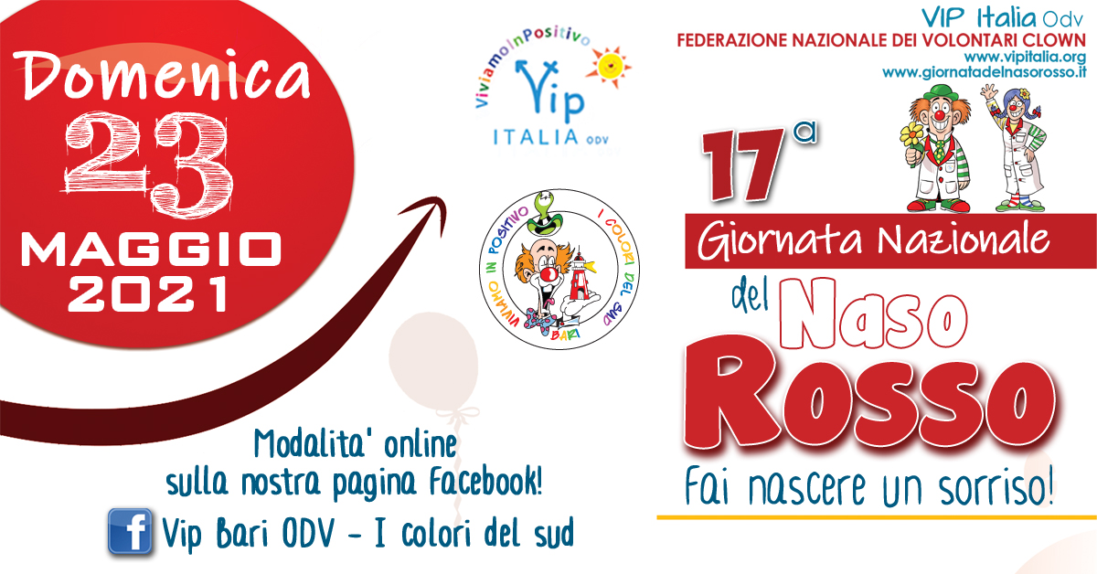 Banner Giornata Naso Rosso Vip Bari ODV – I colori del sud 2021