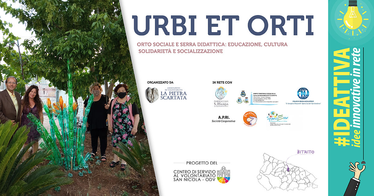 Banner Urbi et Orti IDEATTIVA 2021 CSV San Nicola - La Pietra scartata