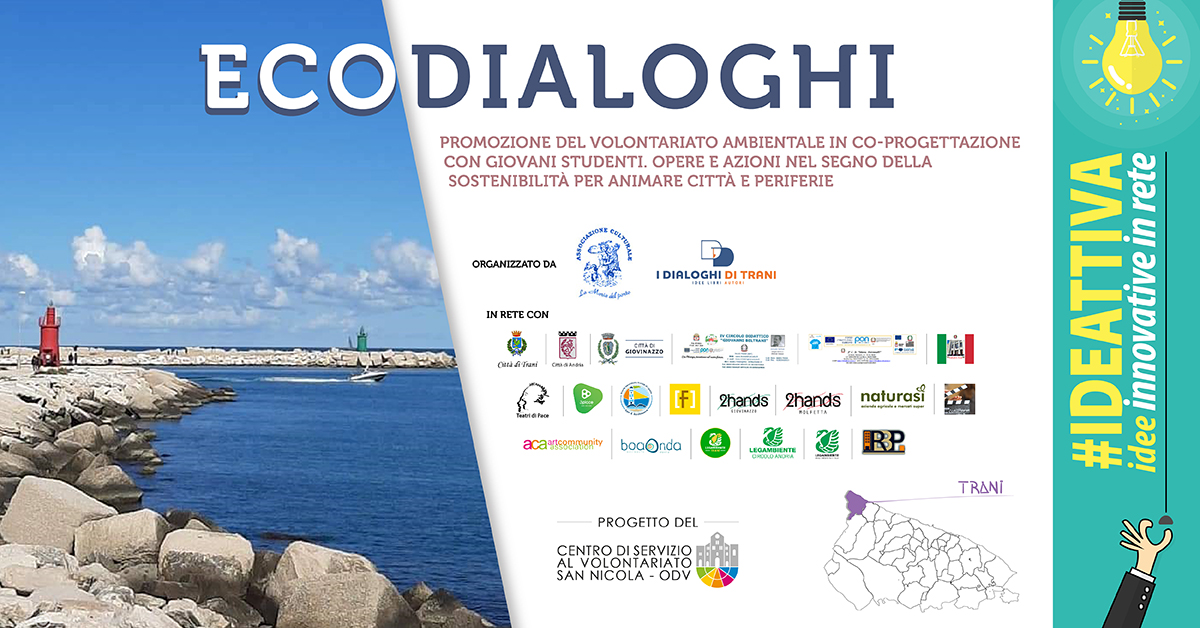 Banner EcoDialoghi IDEATTIVA 2021 CSV San Nicola - La Maria del Porto