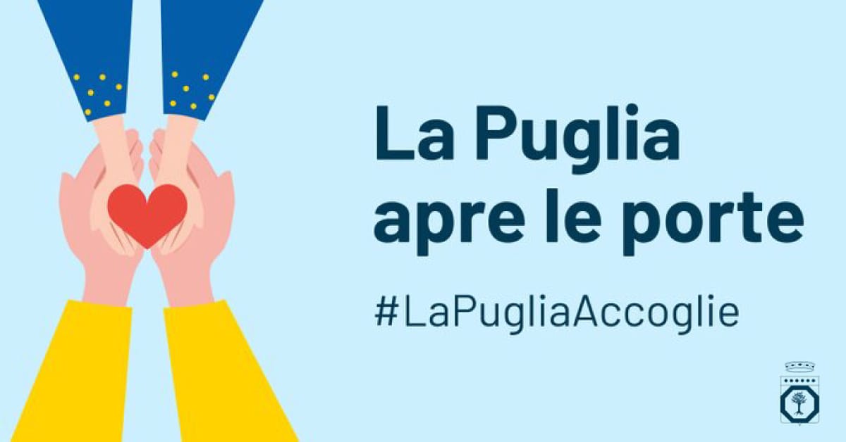 Banner Assessorato Welfare Regione Puglia disponibilità Terzo settore accoglienza profughi ucraini