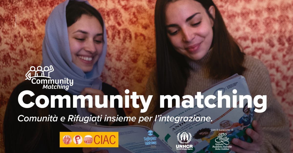 Banner Community Matching - Comunità e Rifugiati insieme per l’integrazione