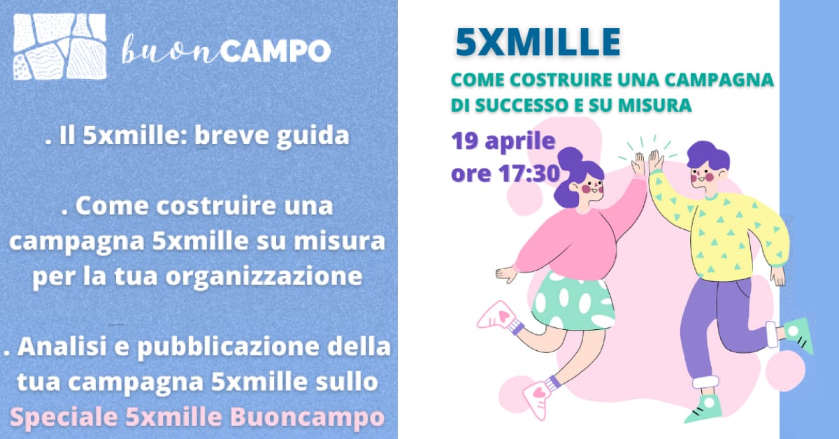 Banner 5x1000 - Come costruire una campagna di successo e su misura Buoncampo Fondazione Casillo