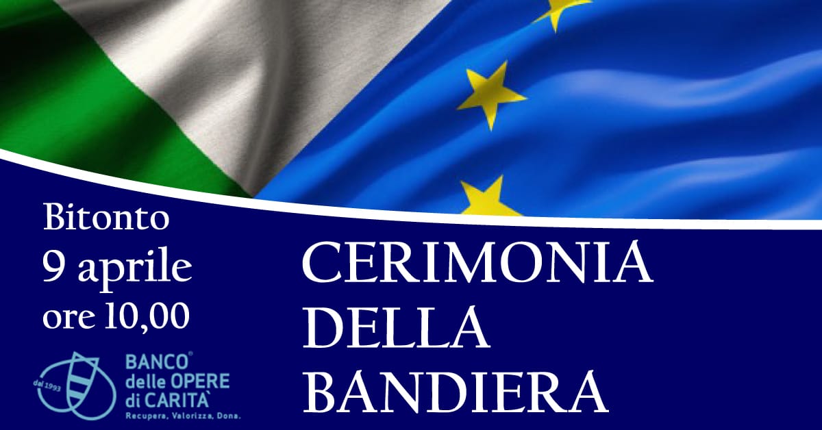 Banner Cerimonia della Bandiera Banco delle Opere di Carità Bari
