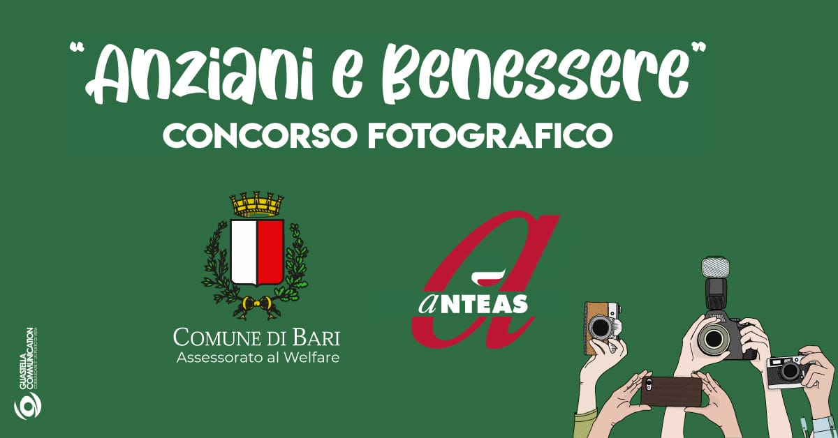 Banner concorso fotografico Anziani e benessere Anteas Bari Comune di Bari Emporio della salute