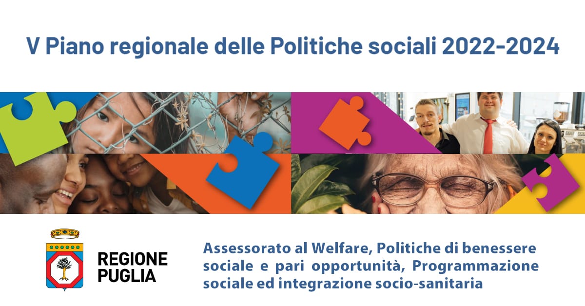 Banner incontri territoriali Piano Regionale Politiche Sociali 2022-2024 Puglia Rosa Barone