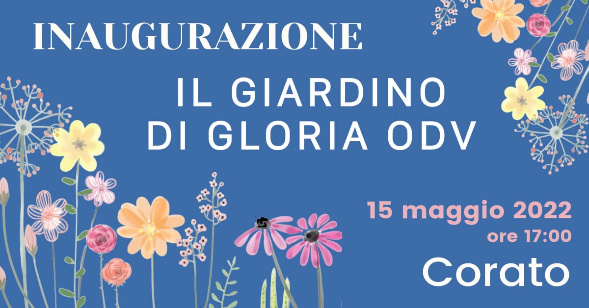 Banner inaugurazione Giardino Sensoriale Corato Il giardino di Gloria - OdV