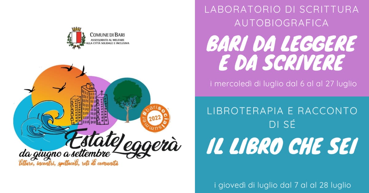 Banner Laboratori di scrittura autobiografica e Libroterapia 2022 Gemme Dormienti Bari