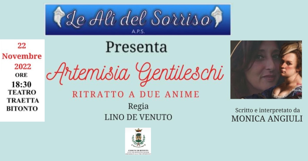 Banner 22 Novembre Artemisia Gentileschi Le Ali del Sorriso