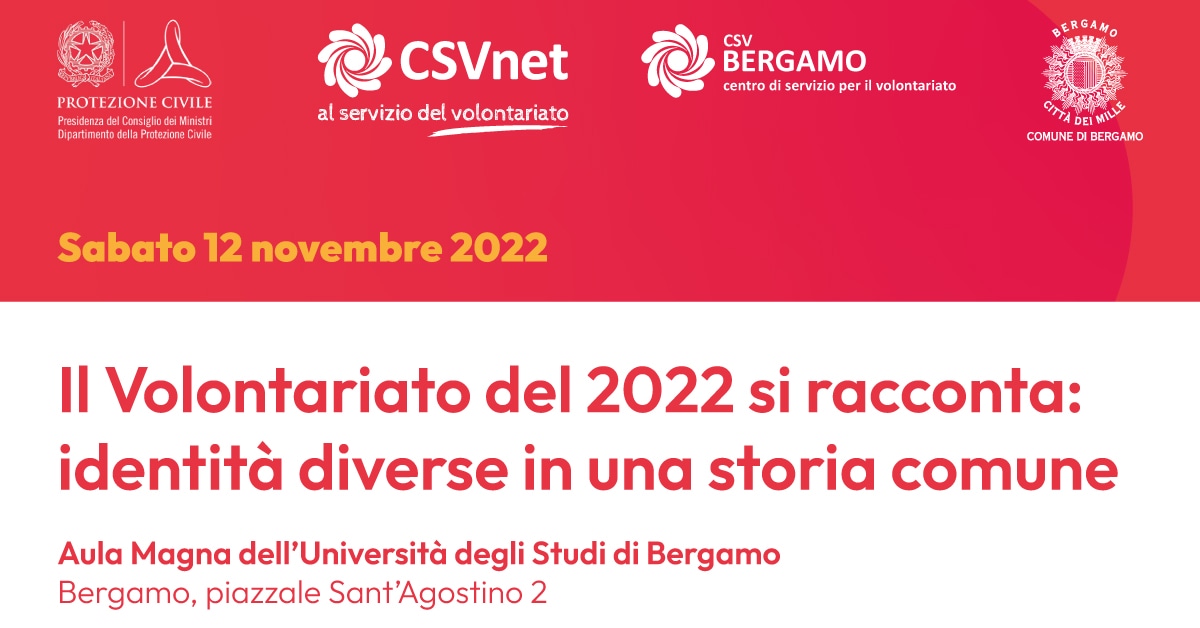 Banner Il Volontariato del 2022 si racconta