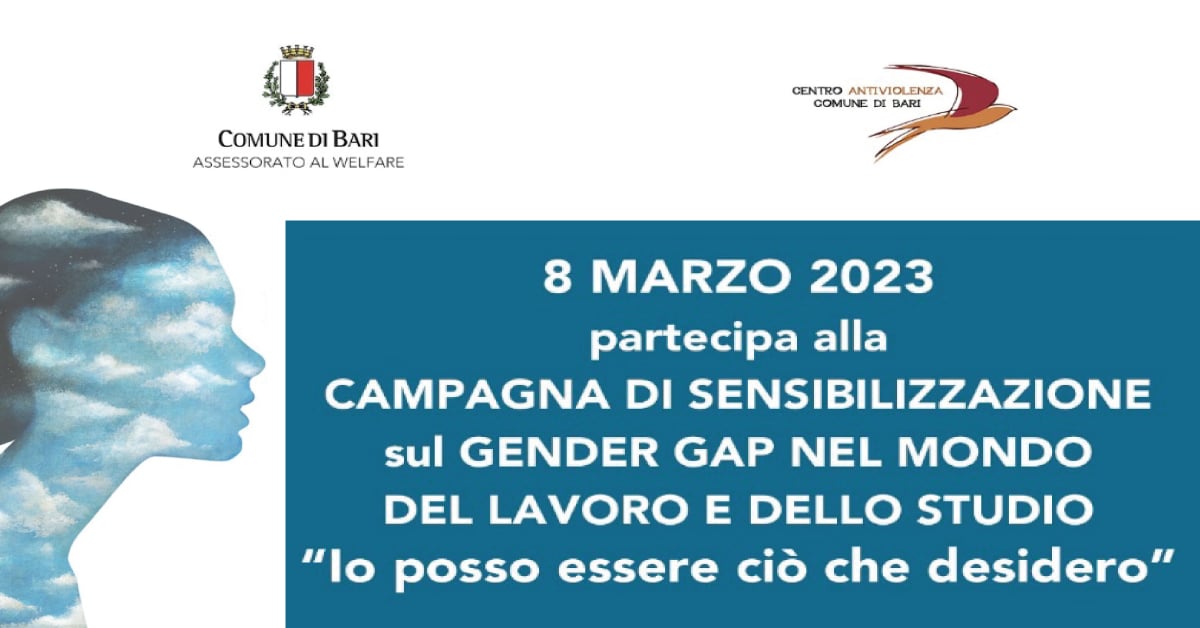 Banner Welfare Bari Centro Antiviolenza Campagna sensibilizzazione Gender GAP