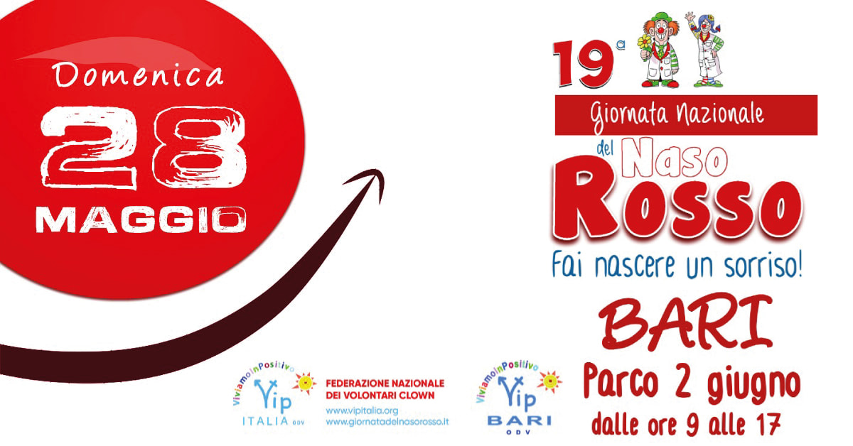 Banner Giornata del Naso Rosso Vip Bari ODV 2023