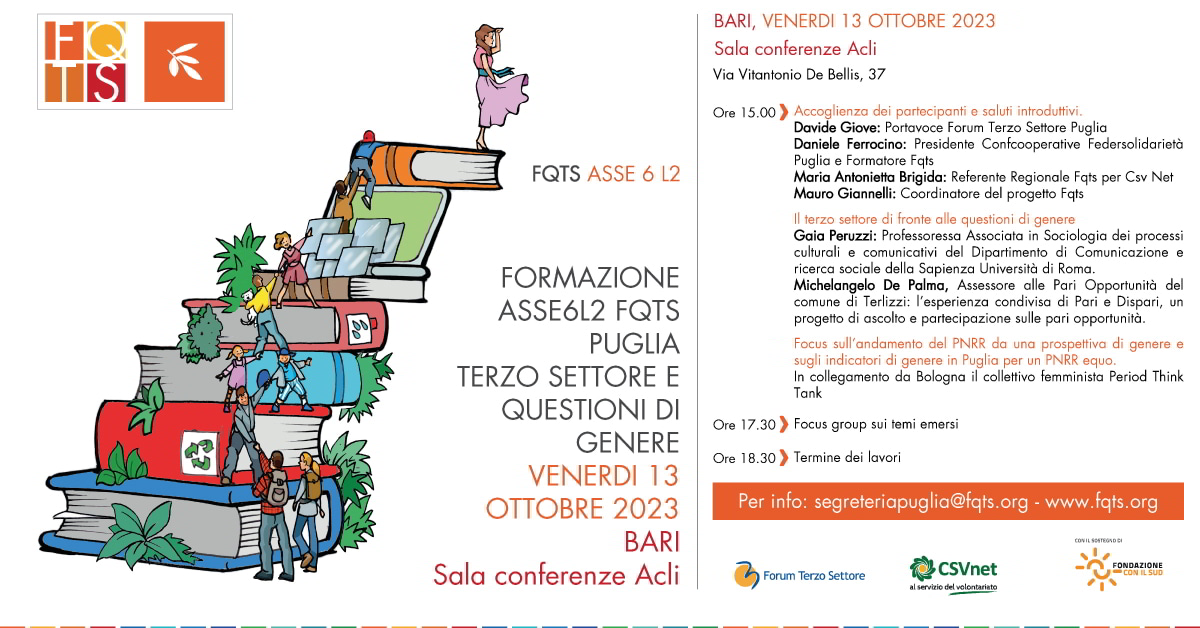 Banner FQTS Puglia Terzo settore e questioni di genere