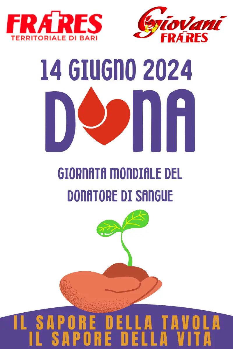 Giornata Mondiale del Donatore di Sangue 2024 Bari