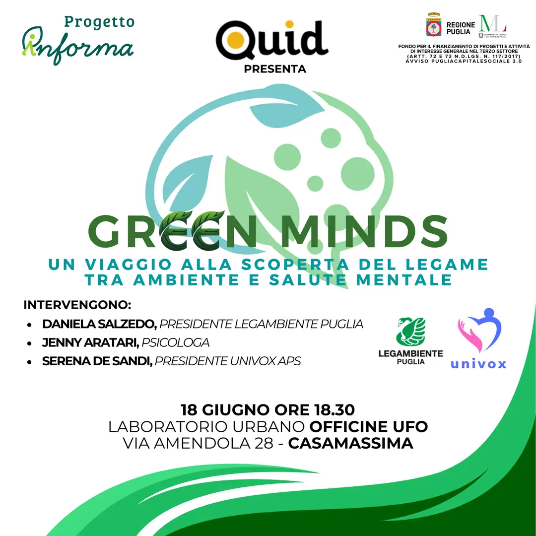 QUID APS Green Minds legame ambiente salute mentale