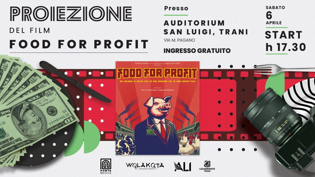 docu-film Food For Profit Giulia Innocenzi Pablo D’Ambrosi Trani